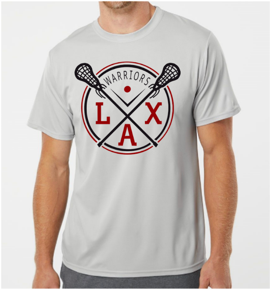 MCLAX Silver Wicking Tee