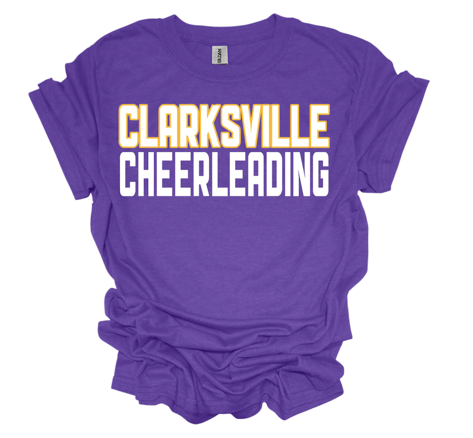 Purple Clarksville Cheerleading Tee