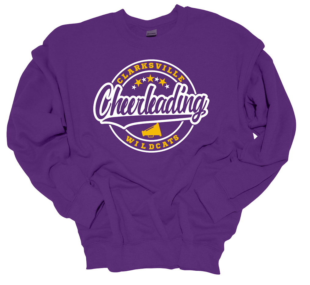 Clarksville Cheerleading Purple Crewneck