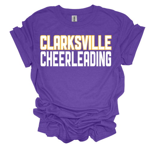 Purple Clarksville Cheerleading Tee