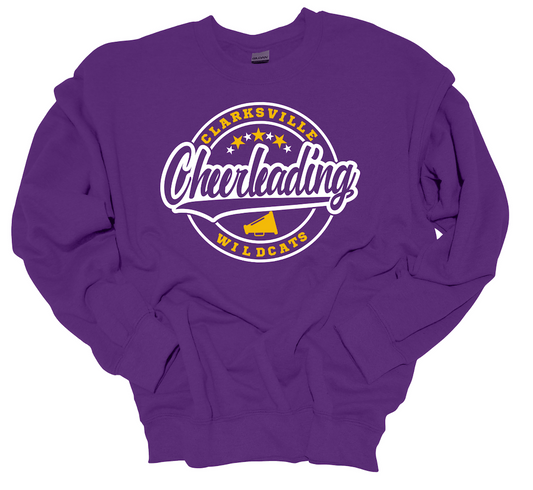 Clarksville Cheerleading Purple Crewneck