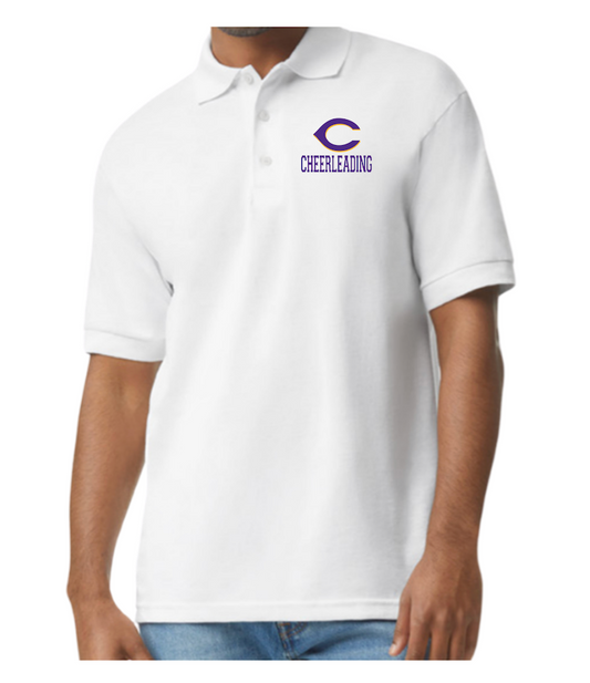 Clarksville Cheerleading White Polo