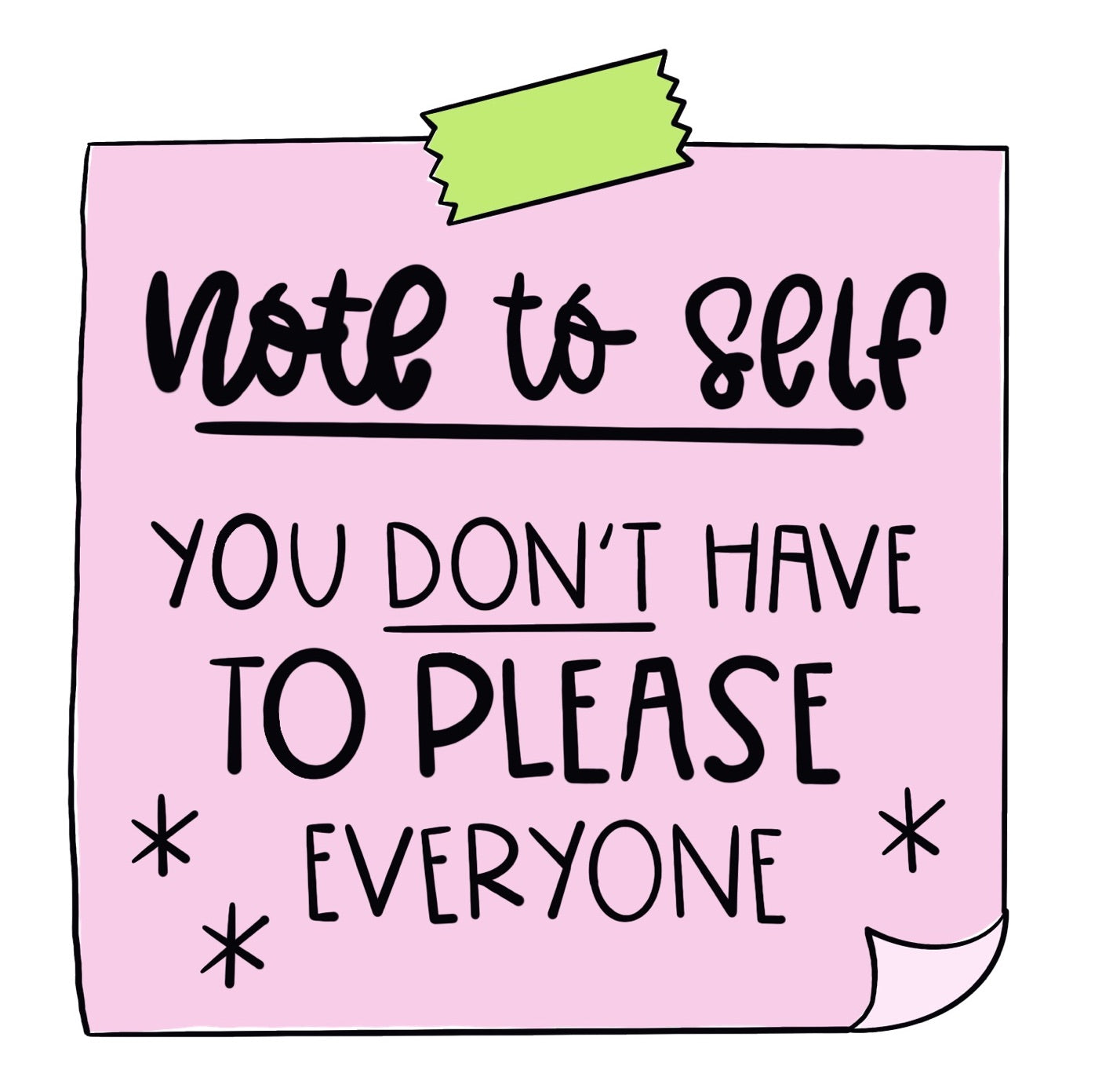 Note to Self Sticker