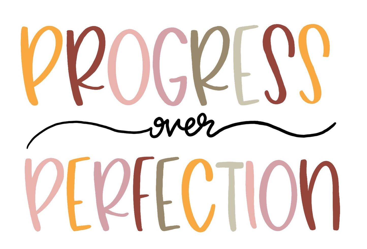 Progress Over Perfection Sticker