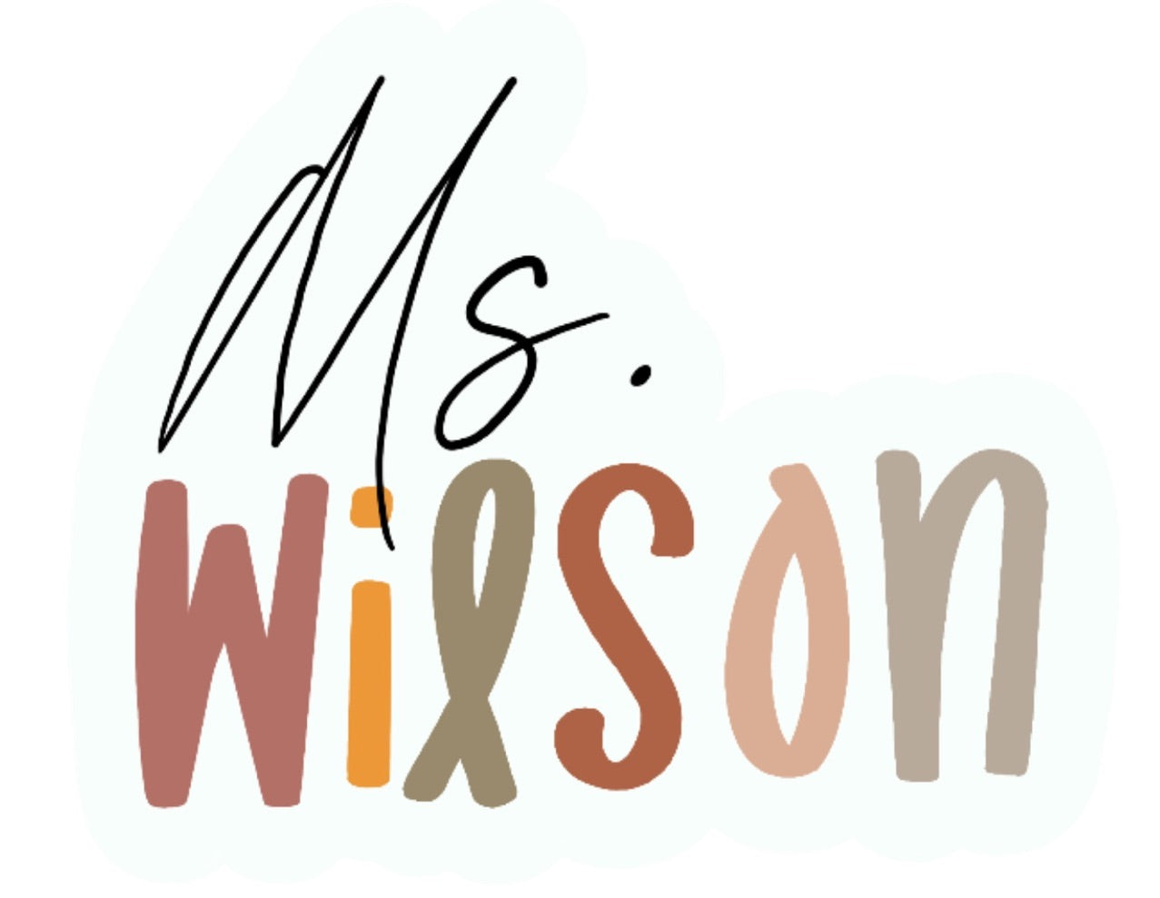 Teacher Name Sticker 2